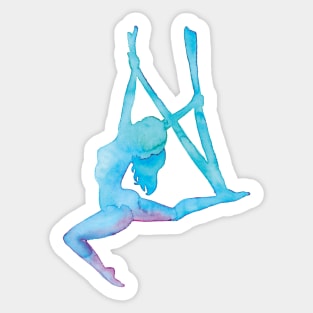 Aerial Yoga Girl Sticker